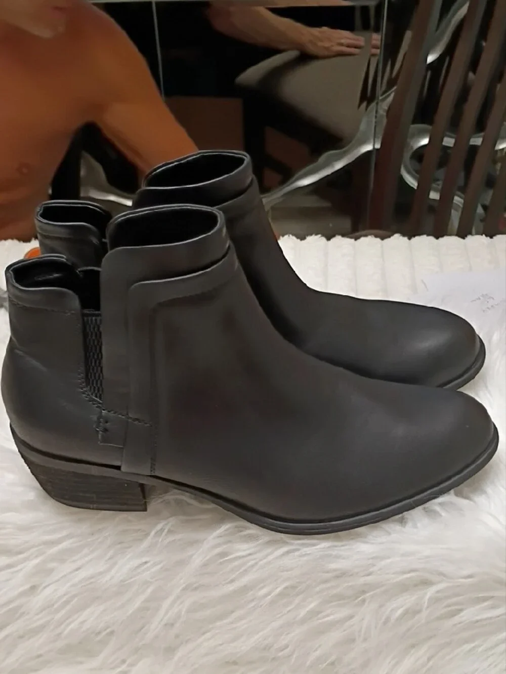 New boc Grovers Black Chelsea Slip On Ankle Booties Boots Size 11M